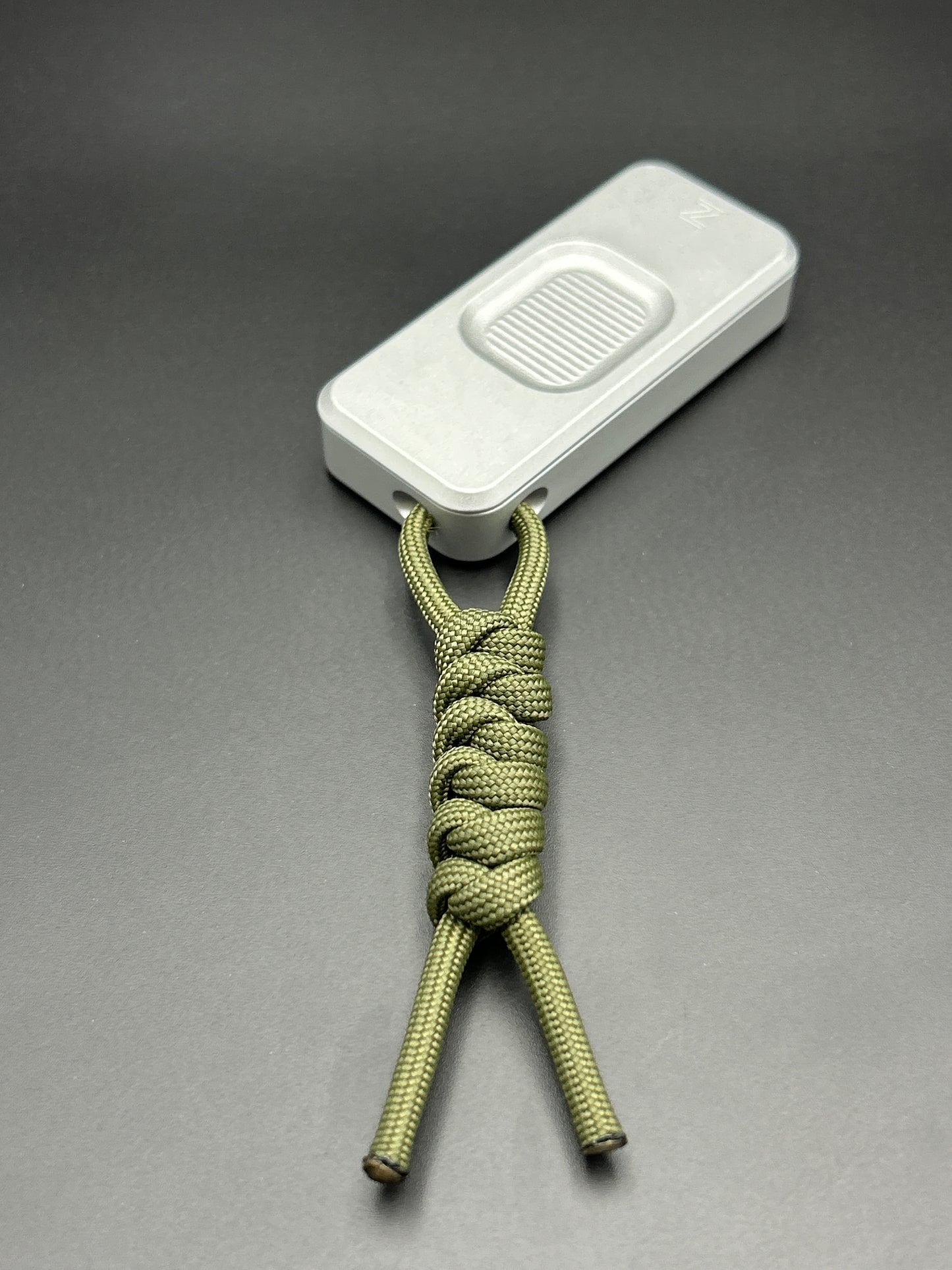 Green Paracord Tied